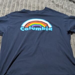 Columbia Kids' Navy Tee with Rainbow Design